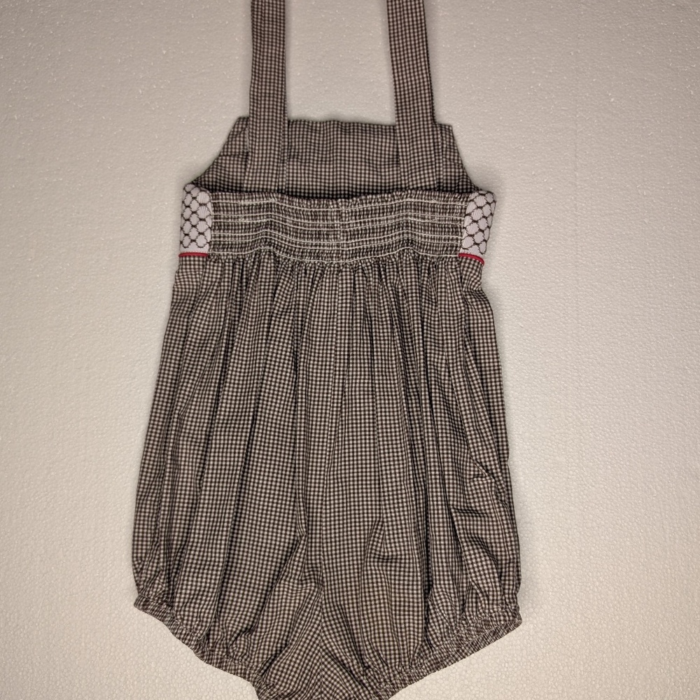 Beaufort Bonnet Smocked Western Romper Size 1 Saddle Horse Cowboy - Picture 4 of 6